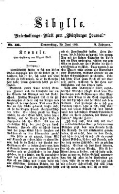Sibylle (Würzburger Journal) Donnerstag 20. Juni 1861
