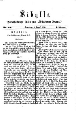 Sibylle (Würzburger Journal) Samstag 3. August 1861