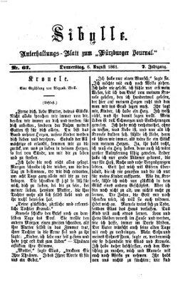 Sibylle (Würzburger Journal) Donnerstag 8. August 1861