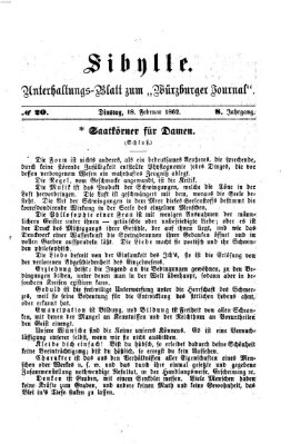 Sibylle (Würzburger Journal) Dienstag 18. Februar 1862