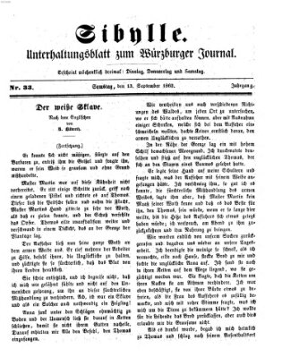 Sibylle (Würzburger Journal) Samstag 13. September 1862