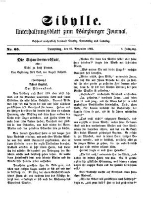 Sibylle (Würzburger Journal) Donnerstag 27. November 1862