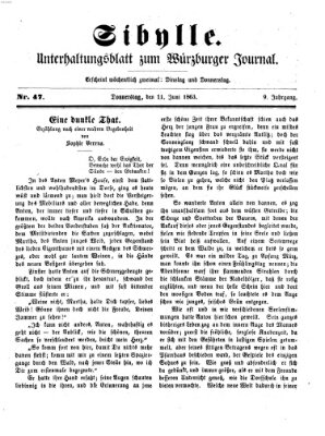 Sibylle (Würzburger Journal) Donnerstag 11. Juni 1863