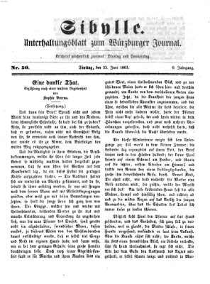 Sibylle (Würzburger Journal) Dienstag 23. Juni 1863