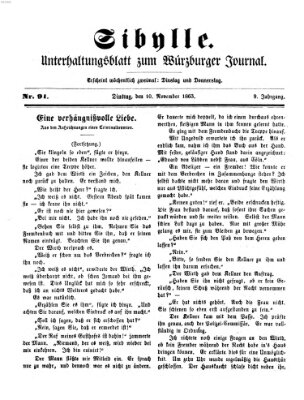 Sibylle (Würzburger Journal) Dienstag 10. November 1863