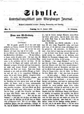 Sibylle (Würzburger Journal) Samstag 16. Januar 1864