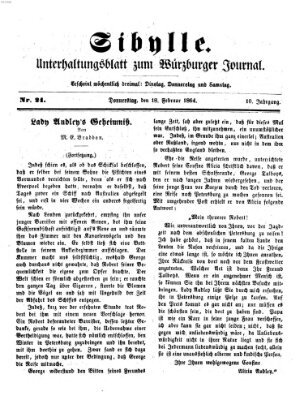 Sibylle (Würzburger Journal) Donnerstag 18. Februar 1864