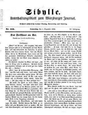 Sibylle (Würzburger Journal) Donnerstag 1. Dezember 1864