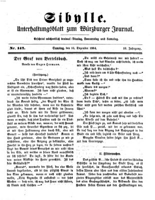 Sibylle (Würzburger Journal) Samstag 10. Dezember 1864