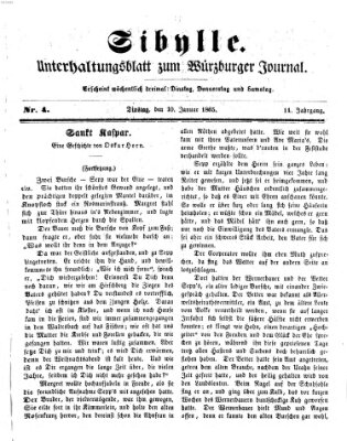 Sibylle (Würzburger Journal) Dienstag 10. Januar 1865