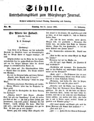 Sibylle (Würzburger Journal) Samstag 21. Januar 1865