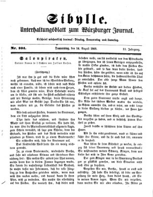 Sibylle (Würzburger Journal) Donnerstag 24. August 1865