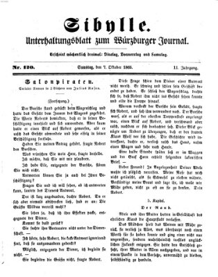 Sibylle (Würzburger Journal) Samstag 7. Oktober 1865