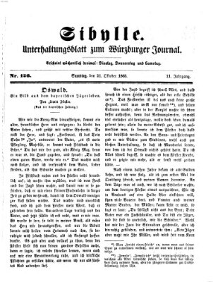 Sibylle (Würzburger Journal) Samstag 21. Oktober 1865