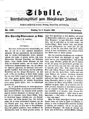 Sibylle (Würzburger Journal) Samstag 9. Dezember 1865