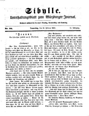 Sibylle (Würzburger Journal) Donnerstag 15. Februar 1866