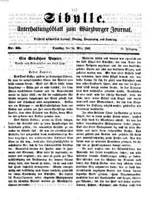 Sibylle (Würzburger Journal) Samstag 24. März 1866