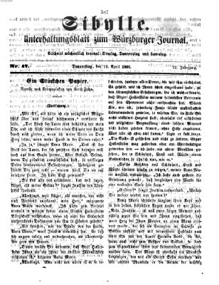 Sibylle (Würzburger Journal) Donnerstag 19. April 1866