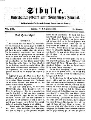 Sibylle (Würzburger Journal) Samstag 1. September 1866