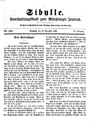 Sibylle (Würzburger Journal) Samstag 22. September 1866