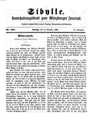 Sibylle (Würzburger Journal) Samstag 10. November 1866