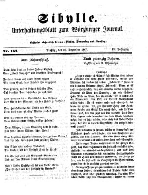 Sibylle (Würzburger Journal) Dienstag 31. Dezember 1867