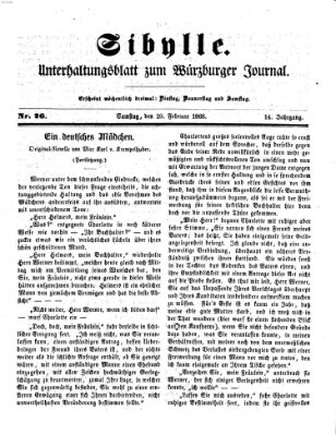 Sibylle (Würzburger Journal) Samstag 29. Februar 1868