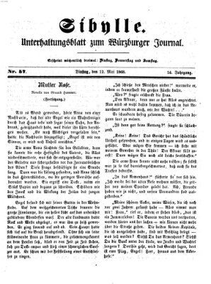 Sibylle (Würzburger Journal) Dienstag 12. Mai 1868