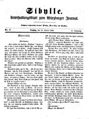 Sibylle (Würzburger Journal) Samstag 16. Januar 1869