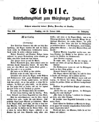 Sibylle (Würzburger Journal) Samstag 23. Januar 1869