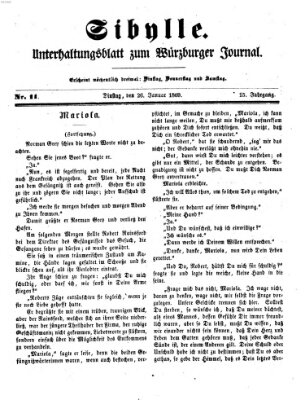 Sibylle (Würzburger Journal) Dienstag 26. Januar 1869