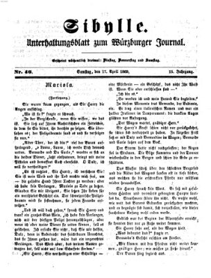 Sibylle (Würzburger Journal) Samstag 17. April 1869