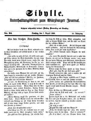 Sibylle (Würzburger Journal) Samstag 7. August 1869