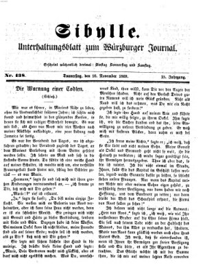 Sibylle (Würzburger Journal) Donnerstag 18. November 1869