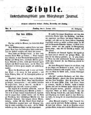 Sibylle (Würzburger Journal) Samstag 8. Januar 1870