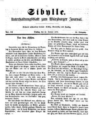 Sibylle (Würzburger Journal) Dienstag 25. Januar 1870