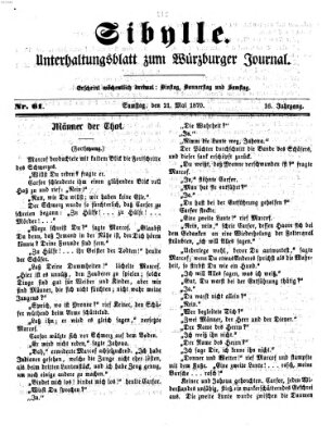 Sibylle (Würzburger Journal) Samstag 21. Mai 1870