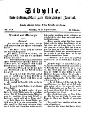 Sibylle (Würzburger Journal) Donnerstag 29. September 1870