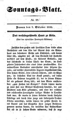 Kourier an der Donau (Donau-Zeitung) Sonntag 7. Oktober 1838