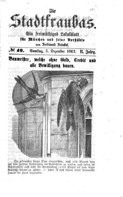 Stadtfraubas Samstag 5. Dezember 1863