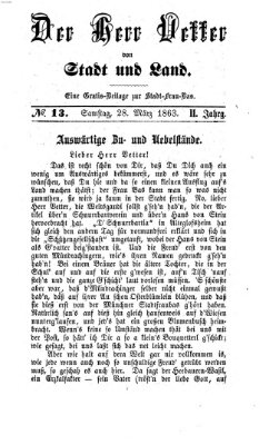 Stadtfraubas Samstag 28. März 1863