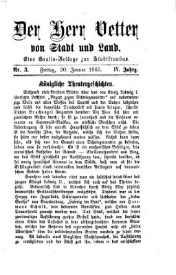 Stadtfraubas Freitag 20. Januar 1865