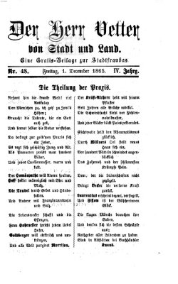 Stadtfraubas Freitag 1. Dezember 1865