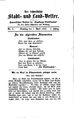 Die Stadtfraubas Samstag 1. April 1865
