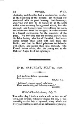The tatler Dienstag 23. Juli 1709
