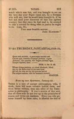 The tatler Sonntag 26. Januar 1710