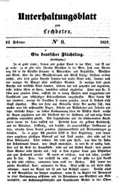 Der Lechbote Sonntag 23. Februar 1851