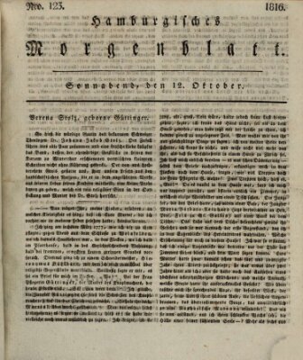 Hamburgisches Morgenblatt Samstag 12. Oktober 1816