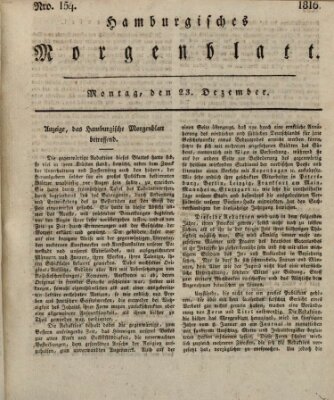 Hamburgisches Morgenblatt Montag 23. Dezember 1816