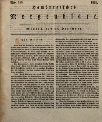 Hamburgisches Morgenblatt Montag 30. Dezember 1816